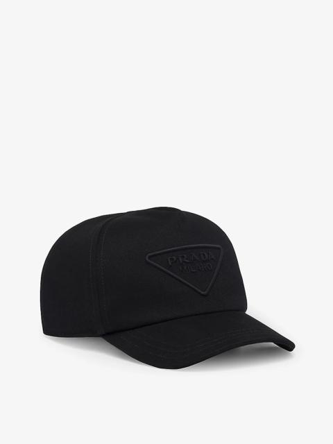 Prada Logo-embroidered woven baseball cap