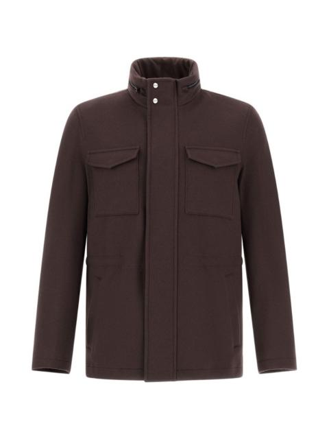 Herno high-neck pocket-detail jacket