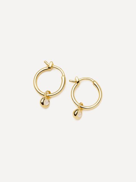 MISSOMA 18ct Gold-Plated Vermeil Silver June Birthstone Mini Charm Hoop Earrings