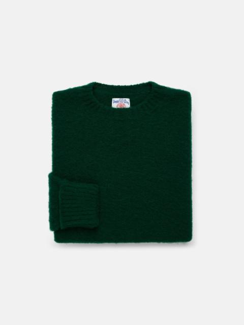 J. PRESS MADE-IN-SCOTLAND TARTAN GREEN SHAGGY DOG SWEATER - CLASSIC FIT