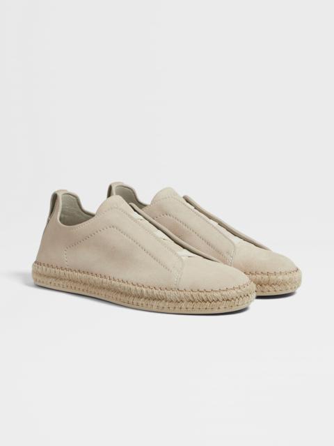 ZEGNA OFF WHITE SUEDE TRIPLE STITCH™ ESPADRILLES