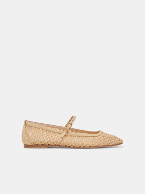 dolce vita REYES BALLET FLATS LT NATURAL WOVEN RAFFIA
