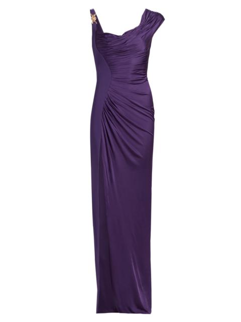 VERSACE Women's Gathered Jersey Column Gown - Blackberry