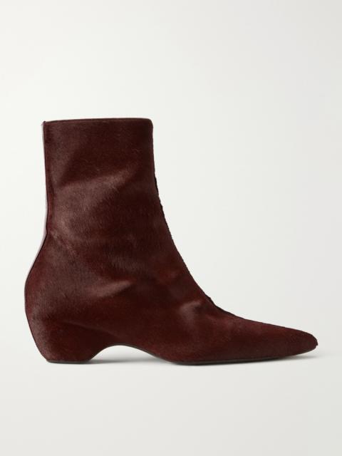 KHAITE Sybil Calf Hair Ankle Boots