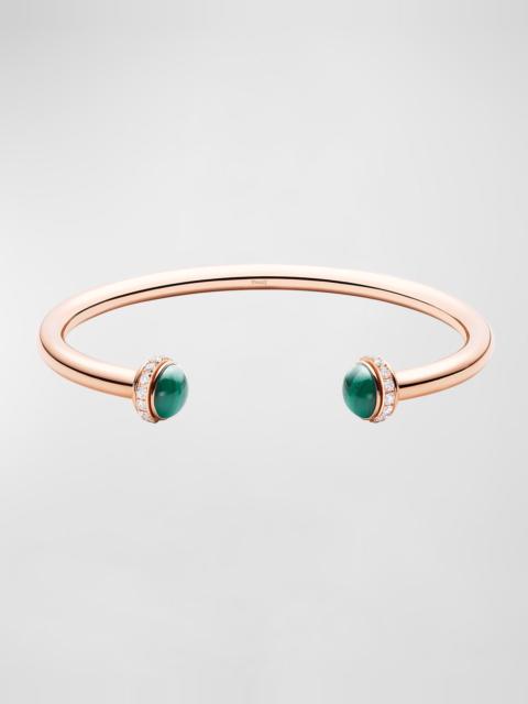Piaget Possession 18K Rose Gold & Malachite Cabochon Bracelet