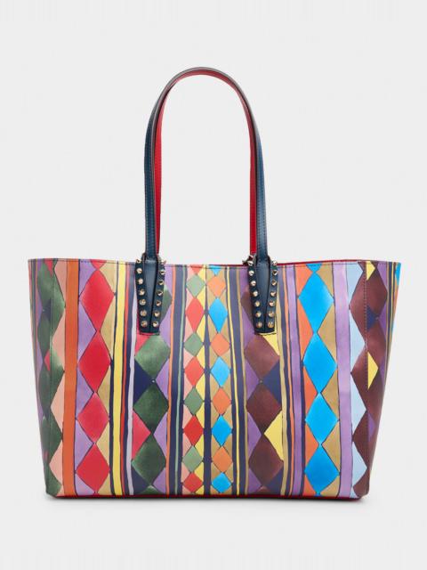 Christian Louboutin Cabata Small Losange-Print Leather Tote Bag