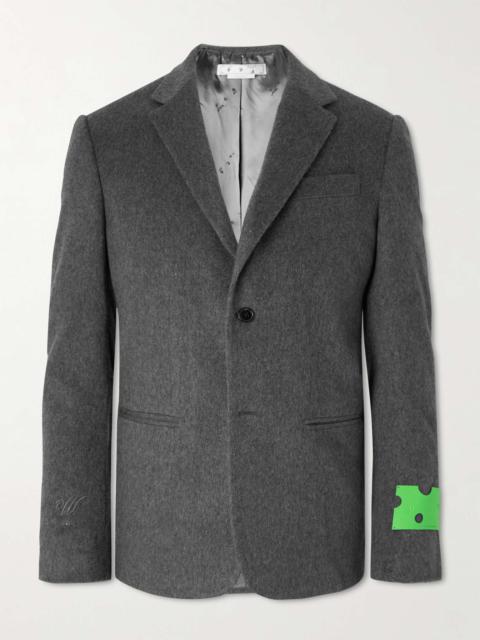 Off-White Logo-Appliquéd Cashmere Blazer