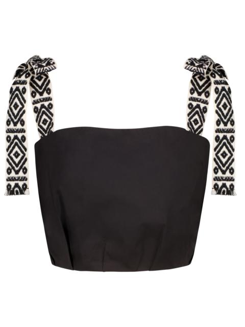 Johanna Ortiz Rituals stretch cotton-blend crop top