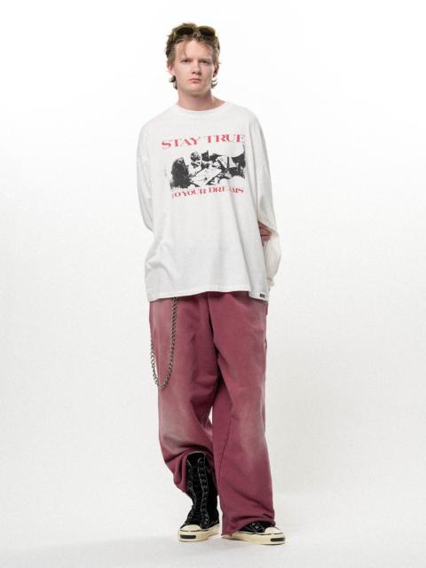 KAMIYA Embroidered Wide Sweat Pants