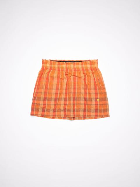 Acne Studios Flannel skirt - Brick red/apricot orange