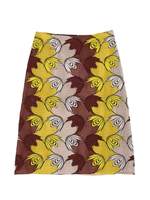 Marni leaf-print skirt