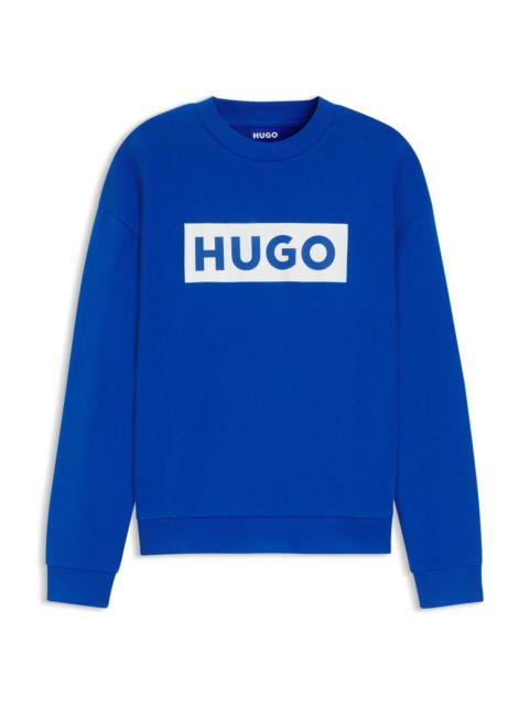 HUGO LOGO PRINT와 COTTON-TERRY SWEATSHIRT