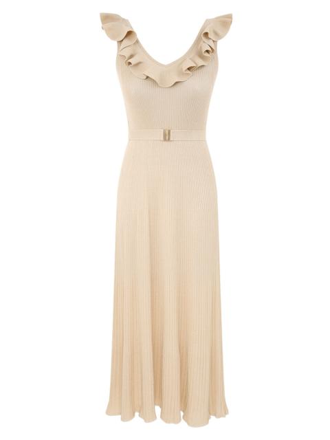 AWAKEN METALLIC MIDI DRESS