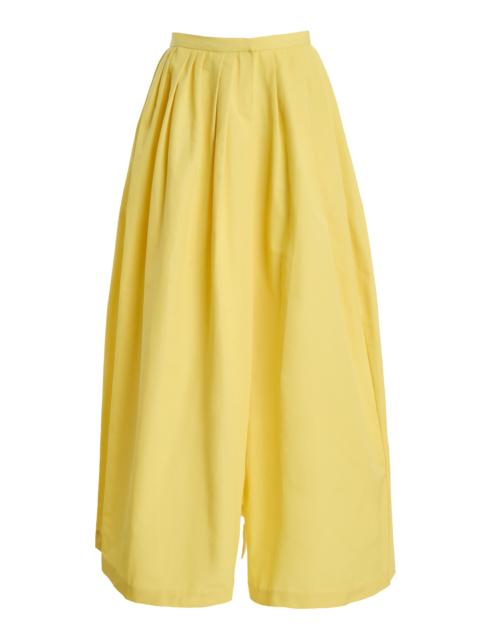 ROSIE ASSOULIN Skant Grosgrain Cotton Maxi Skirt yellow