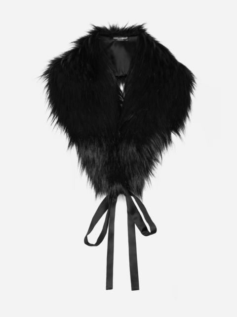 Dolce & Gabbana Faux fur collar