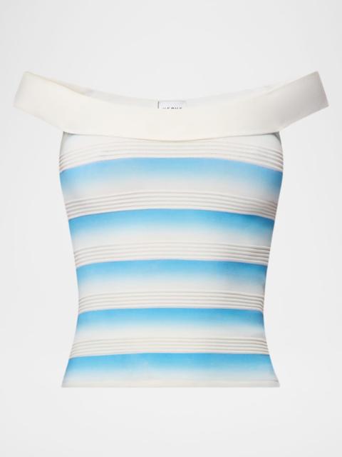 HERVE LEGER The Jessi Banded Ombre Top