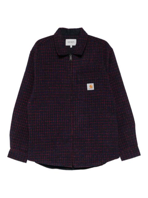 Carhartt zip plaid shirt