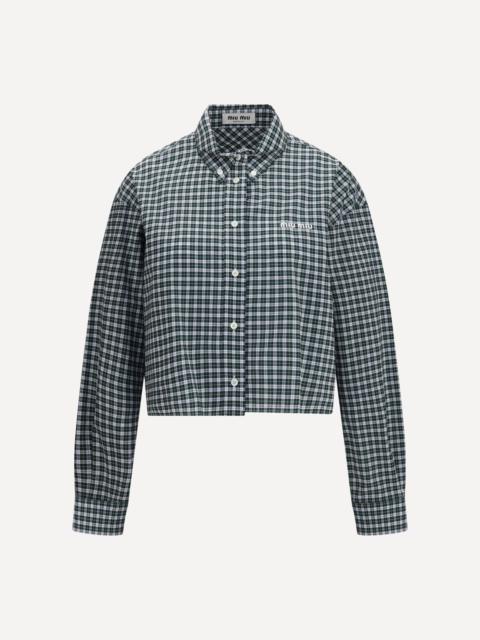 Miu Miu Checked embroidered Shirt