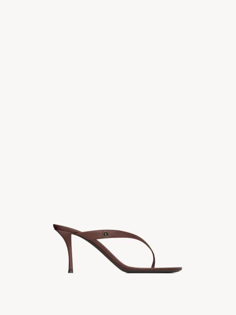 SAINT LAURENT SUE MULES IN GRAINED LEATHER
