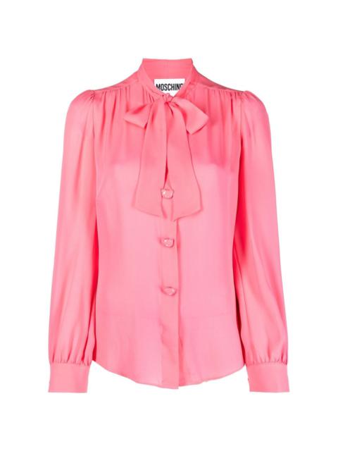 pussy-bow collar blouse