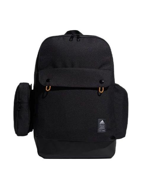 adidas Multiple Pockets Large Capacity schoolbag backpack Unisex Black HE2682