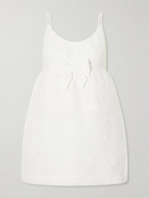 SHUSHU/TONG Bow-detailed Taffeta Mini Dress