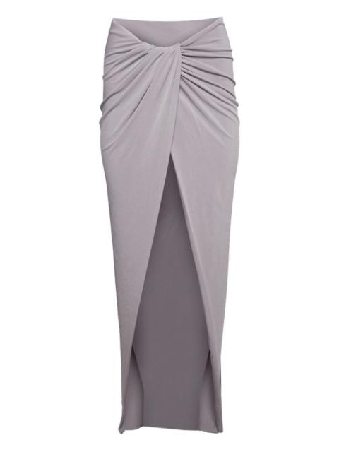LaQuan Smith knotted slit skirt