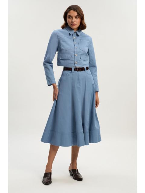 KAREN MILLEN Denim 5 Pocket Midi Skirt
