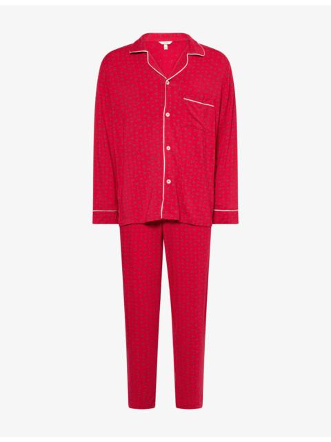 eberjey William Printed Stretch Jersey Pyjamas Set