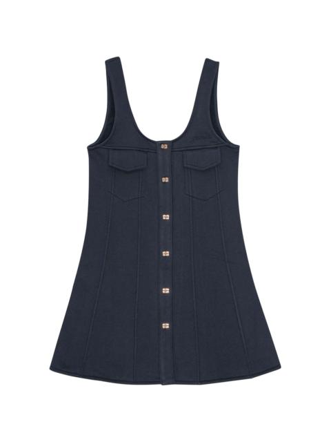 GANNI button-fastening mini dress