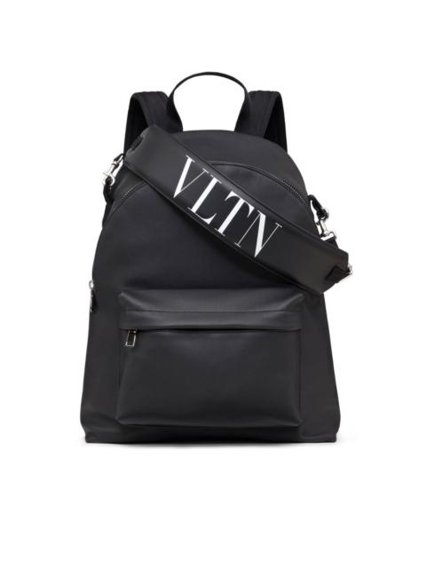Valentino logo-print leather backpack