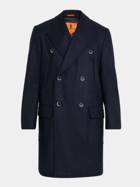 BARENA Men's Wool Peacoat