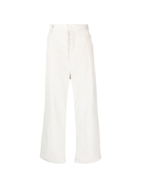 corduroy straight trousers