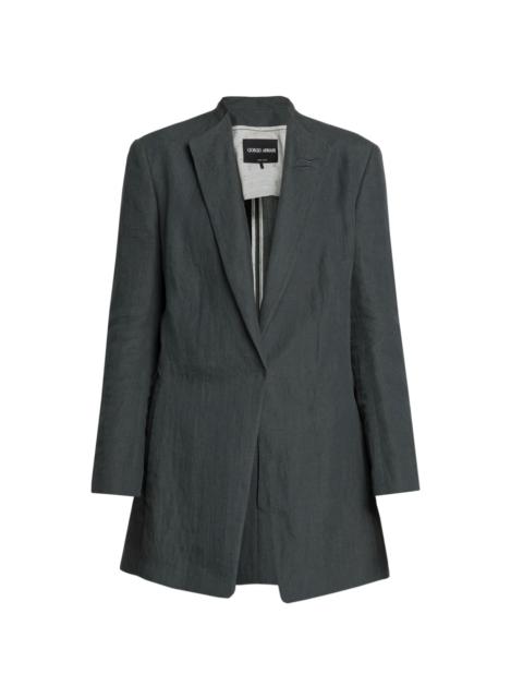 GIORGIO ARMANI Women's Compact Linen Blazer - Forest