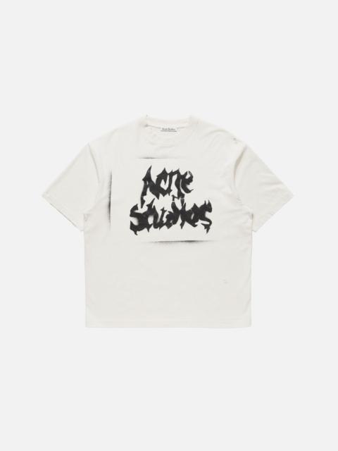 Acne Studios Gothic logo t-shirt - Dusty white