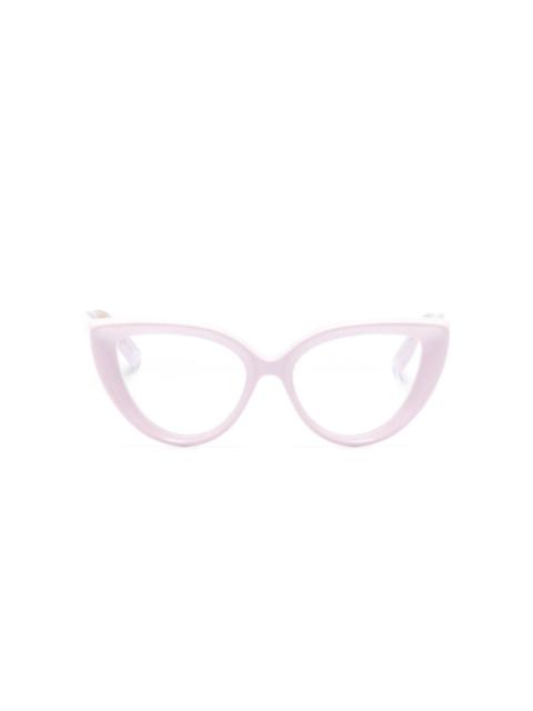 cat-eye frame glasses