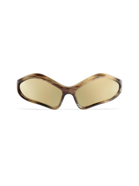 BALENCIAGA Fennec Oval Sunglasses  in Bronze