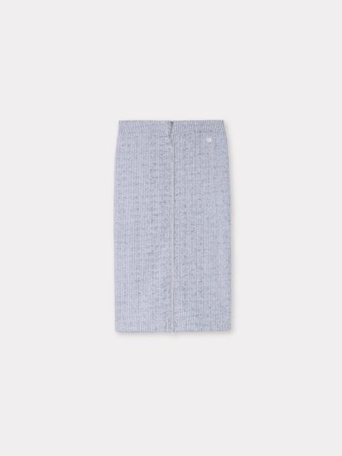 KENZO Bicolor rib zipped skirt