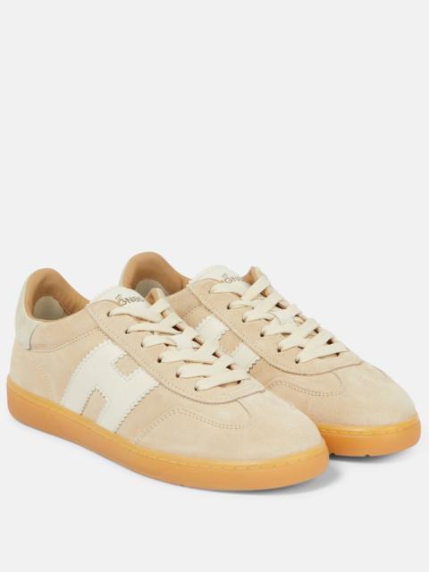 H647 leather-trimmed suede sneakers