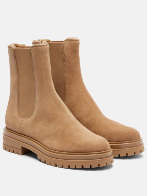Gianvito Rossi Chelsea suede ankle boots