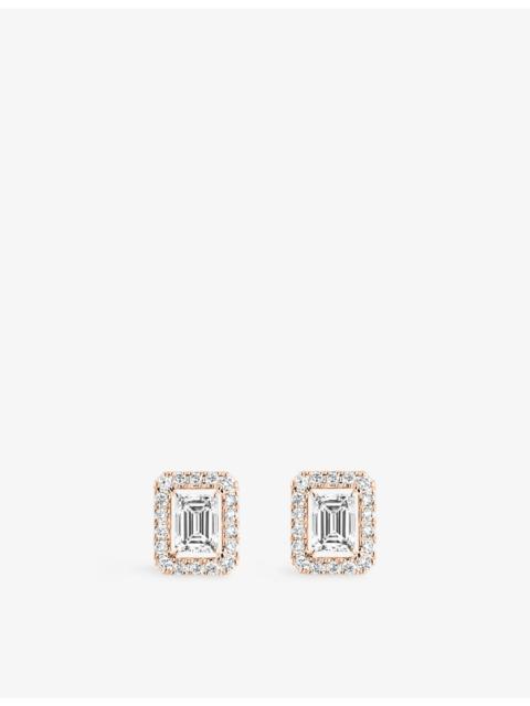 MESSIKA Joy Small 0.15ct 18ct White-Gold and Emerald-Cut 0.40ct Diamond Earrings