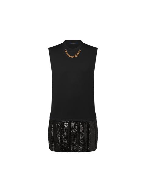 Louis Vuitton Sequin Panel T-Shirt Dress