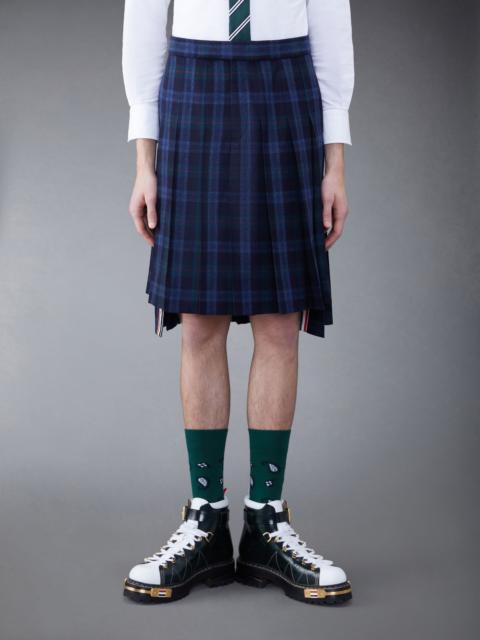 Thom Browne Tartan Flannel Classic Pleated Skirt