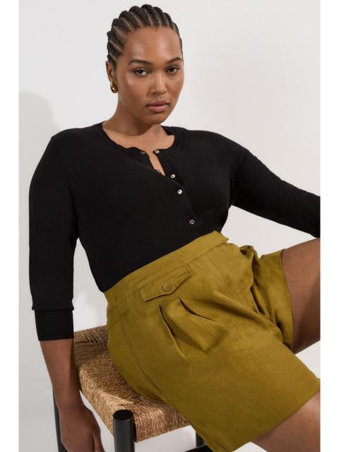 KAREN MILLEN Plus Size Viscose Blend Popper Knitted Cardigan