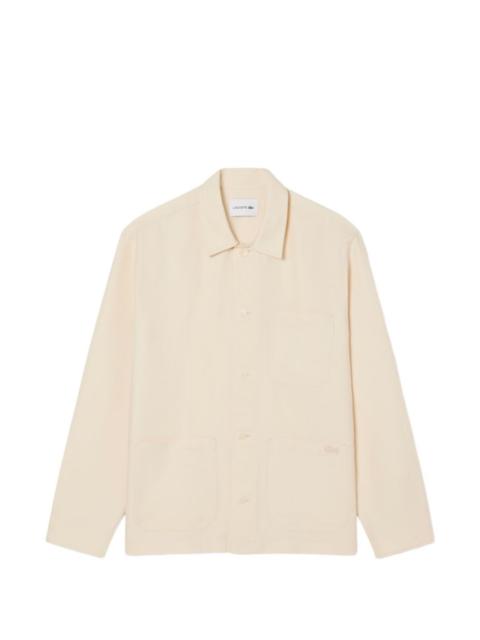 LACOSTE patch-pocket shirt