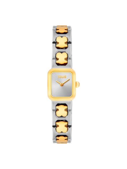 TOUS Analog watch with steel and gold-colored steel bracelet Icon Time