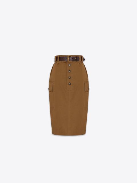 cassandre pencil skirt in cotton twill