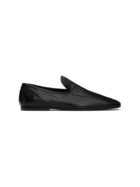 Dries Van Noten Black Leather Loafers