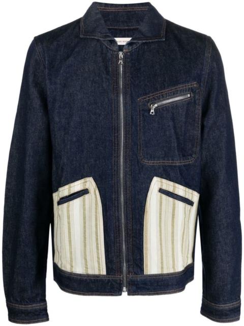 WALES BONNER contrast-panel denim jacket