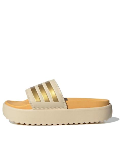 adidas (WMNS) adidas Adilette Platform Slides 'Crystal Sand Gold Metallic' IF3422